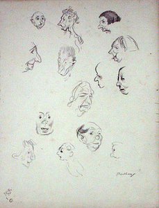 Grotesque Faces by Arthur Rackham