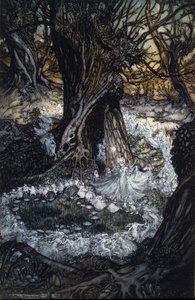 Illustration by Arthur Rackham for A Midsummer Night