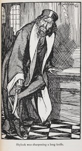 Illustration of Shylock from The Merchant of Venice