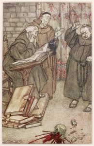 Illustration of The Jackdaw of Rheims by Arthur Rackham