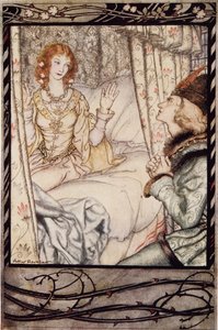 Is that you, my prince? I have waited for you very long, from The Arthur Rackham Fairy Book by Arthur Rackham