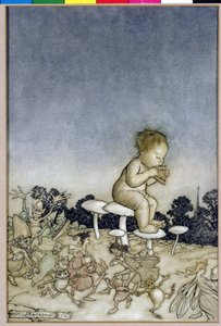 Peter Pan is the Fairies Orchestra, illustration from Peter Pan in Kensington Gardens, by J.M. Barrie, 1806 by Arthur Rackham