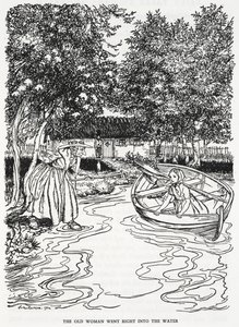 The Old Woman Went Right into the Water, Illustration for 