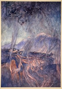 The Sleep of Brunnhilde, 1910 by Arthur Rackham