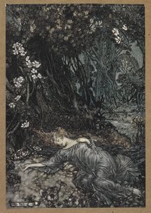 Titania lying asleep. A scene from 