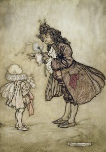 When Her Majesty Wants to Know the Time, from Peter Pan in Kensington Gardens by J.M. Barrie, pub. by Hodder and Stoughton, 1906 by Arthur Rackham