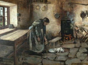 Farmhouse Interior by Arthur Rigg