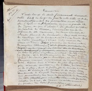 Manuscript of the poem Promontory by Arthur Rimbaud by Arthur Rimbaud
