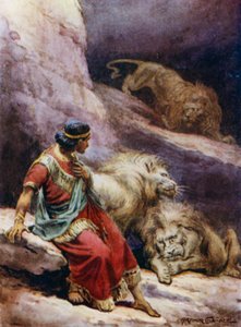 Daniel in the den of lions by Arthur Twidle