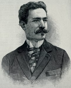 Joaquin Albarran y Dominguez (1860 - 1912). Spanish Urologist Born in Cuba. Engraving