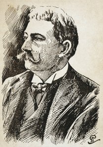 Aluisio de Azevedo (1857-1913). Brazilian Writer. Engraving