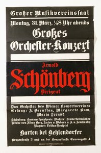 A Poster Announcing a Concert of Works by Schoenberg by Artist Unknown
