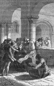 Abbé Suger undertook the reconstruction of the abbey church of Saint Denis by Artist Unknown