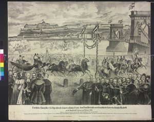 Arrival of the Imperial couple to the court storage in Budapest on 29th January 1866