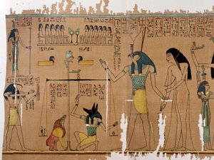 Art Egypt: The Weighing of the Soul - The Gods Anubis and Thoth, Anhai Simile College