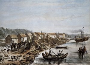 Chile (1854). Port of Huasco. Lithography.