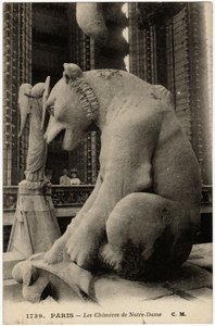 Gargoyle or Chimera of the Notre Dame Cathedral, Paris - Postcard, Selva Collection