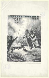 Gauntly Scene at the Mariahilfer Line in the Night from 13th March 1848 in the Vienna Revolution by Artist Unknown