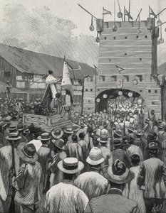 Philippines (1899). Protest in Manila (engraving) by Artist Unknown