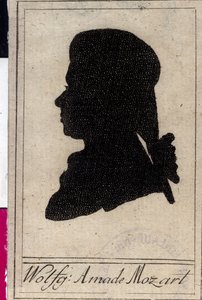 Silhouette of Wolfgang Amadeus Mozart