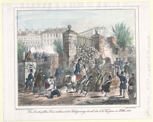 The Lerchenfelder Line During the Besiegement by the K. K. Troops in October 1848 by Artist Unknown