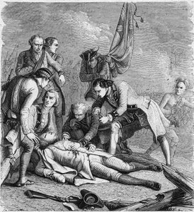 The death of James Wolfe on the Plains of Abraham, Quebec by Artist Unknown