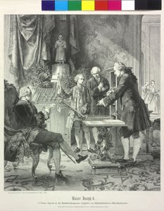 The Teenager Emperor Joseph II at the Printing Press by Artist Unknown