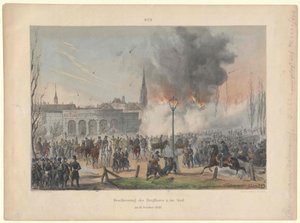 Vienna Bombardment of the Castle Gate and of the City on 31 October 1848 by Artist Unknown