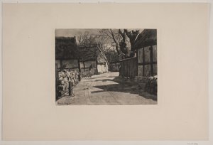 A Village Street by Arvid Aae