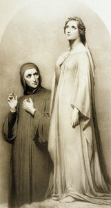 Dante and Beatrice by Ary (after) Scheffer
