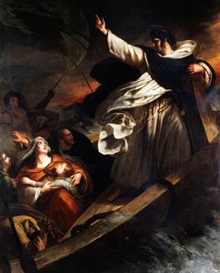 Saint Thomas Aquinas preaches trust in God during the storm