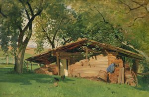 A Hut at Chiemsee by Ascan Lutteroth