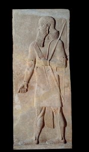 Warrior in arms from the court of King Sargon II of Assyria by Assyrian