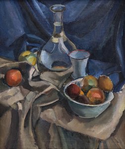 Still Life with Blue Fabric