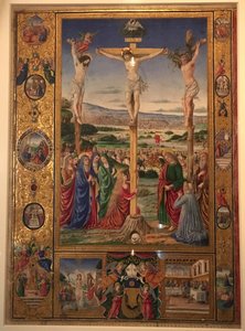 Crucifixion, detached miniature from the Missal of Thomas James
