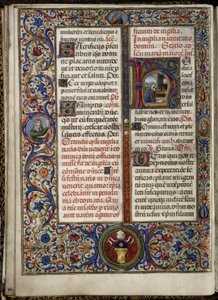 Missal of Thomas James: Initial with the Nativity