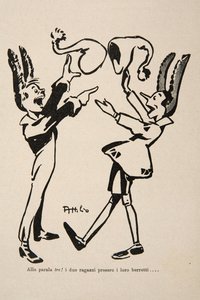 Pinocchio and Candlewick, Illustration from Pinocchio by Attilio Mussino