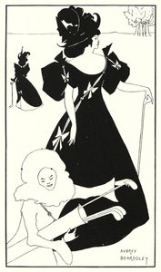Design for a golf card by Aubrey (after) Beardsley