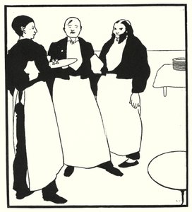 Garcons De Cafe by Aubrey (after) Beardsley