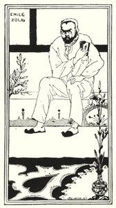 Portrait of Emile Zola by Aubrey (after) Beardsley