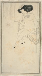 Caricature of J.M. Whistler by Aubrey Beardsley
