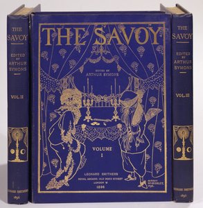 Cover design for The Savoy, Volumes I-III, edited by Arthur Symons, published by Leonard Smithers 1896 by Aubrey Beardsley