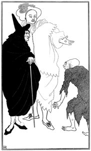 Don Juan, Sganarelle and the Beggar by Aubrey Beardsley
