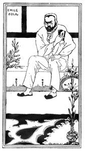 Emile Zola, 1893 by Aubrey Beardsley