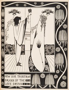 How Sir Tristram Drank the Love Drink by Aubrey Beardsley
