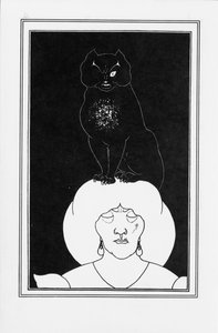 Illustration for the story The Black Cat by Edgar Allan Poe by Aubrey Beardsley