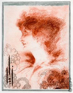 Portrait of a woman by Aubrey Beardsley
