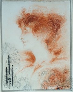 Rejane by Aubrey Beardsley