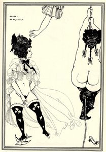 Two Athenian women in distress (Illustration for The Lysistrata of Aristophanes) by Aubrey Beardsley