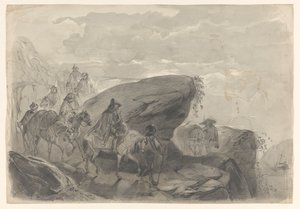 Landscape with a Procession of Travelers by August Allebe